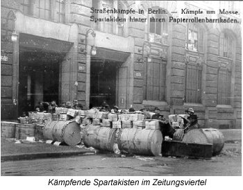 the other side of the barricade. it was made out of bales of paper. very effective. roll them or saturate in petrol under a tank.