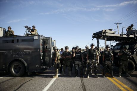 this is what the good people of Ferguson had to face when they decided to take to the streets