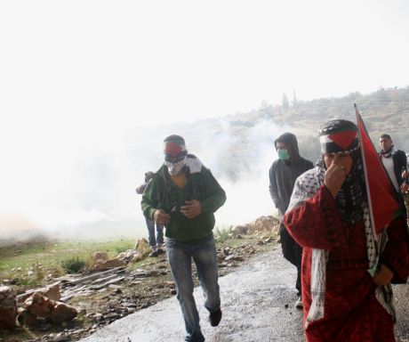 Jawaher Abu Rahmah before succumbing to severe tear gas poisoning at last Friday's protest in Bil'in