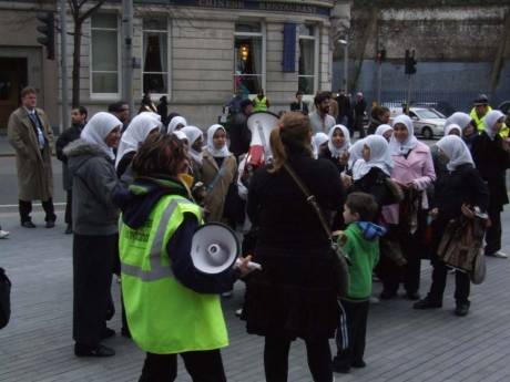 Some Londoners giving us a hand. Solidarity from everywhere - it's great.