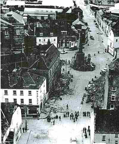 An elevated picture of the bomb site, copyright the owner