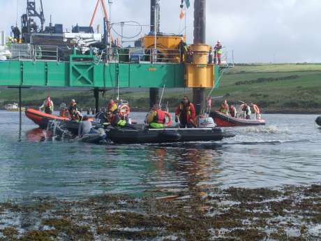 The IRMS rib basically rammed the kayak full speed