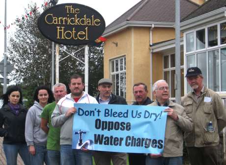 Included in the photograph are Cllr Davy Hyland, former MLA & Cllr Pat McNamee, former Cllr Jim McAllister and Laura Duffy.